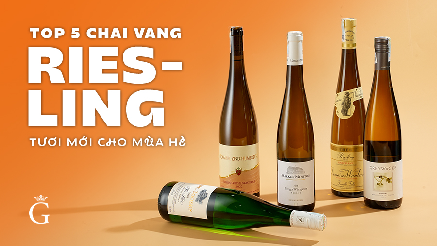 Top 5 Chai Rượu Vang Trắng Riesling Cho Hè Sảng Khoái