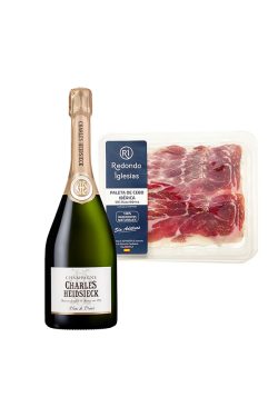 Combo 1 chai Champagne Charles Heidsieck Blanc de Blancs + 1 gói thịt heo muối