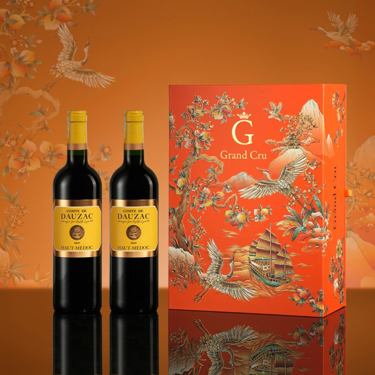 Hộp Quà Tặng Tết Thuận Buồm Xuôi Gió Comte de Dauzac (2 chai)