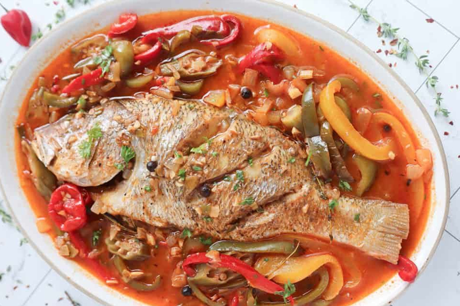 Cá ướp gia vị cay nồng (phong cách Á, Phi)