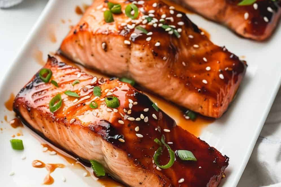 Cá xốt ngọt kiểu hoisin, teriyaki