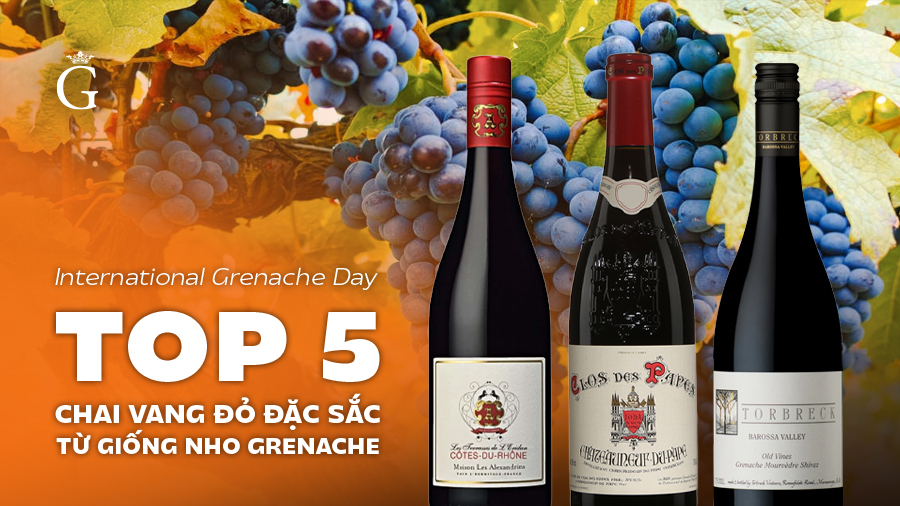 Happy International Grenache Day - Top 5 Chai Vang Đỏ Đặc Sắc Từ Giống Nho Grenache Tại Grandcru.vn