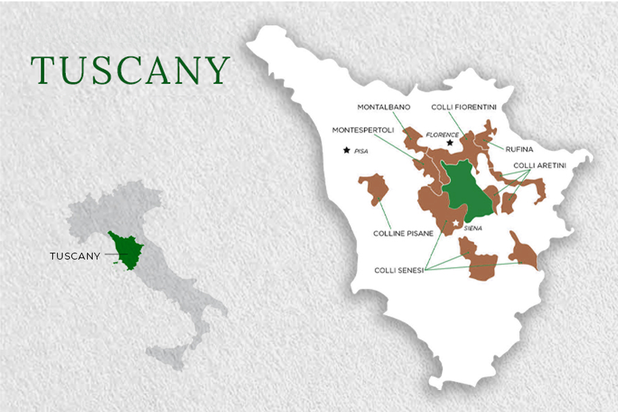 Tuscany - Vùng rượu vang trứ danh nằm ở miền Trung nước Ý