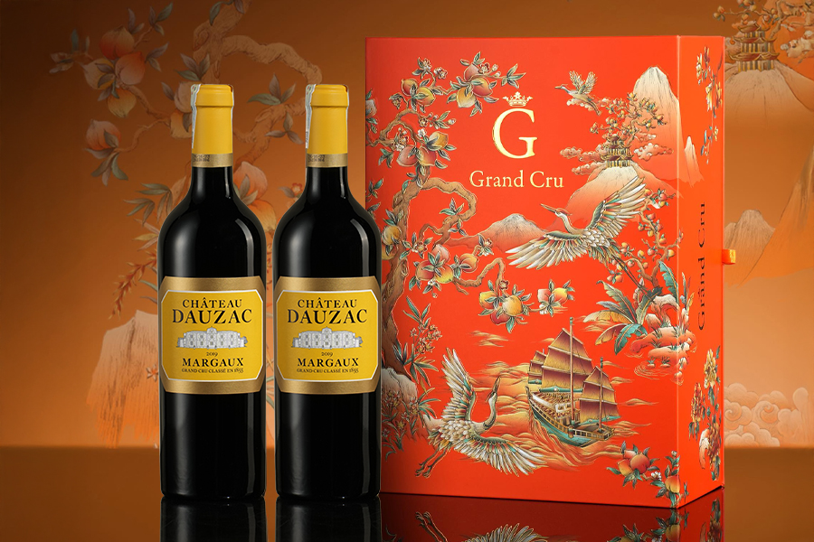Hộp quà 2 chai Rượu Vang Pháp Château Dauzac