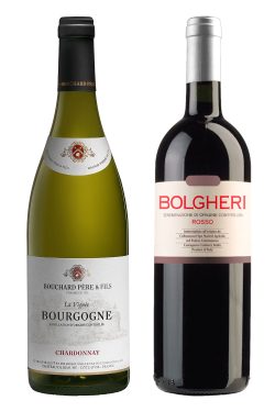 Combo vang đỏ - trắng Grattamacco Bolgheri Rosso & Bouchard Père & Fils Bourgogne Chardonnay